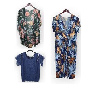 Floral GILLI Midi 1X • EmoryPark Kimono Shawl 2XL • Market&Spruce Lace XXL